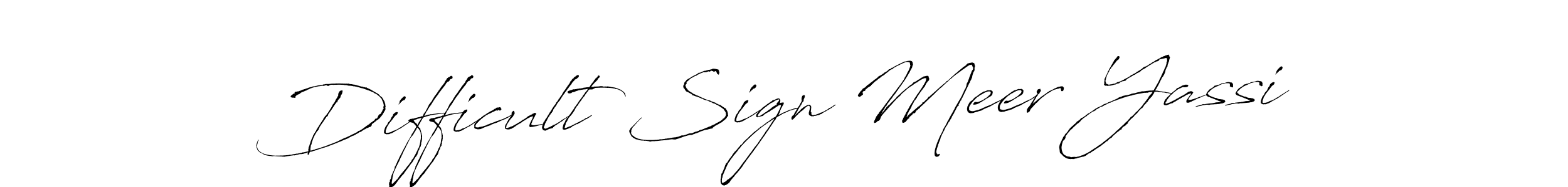 Antro_Vectra is a professional signature style that is perfect for those who want to add a touch of class to their signature. It is also a great choice for those who want to make their signature more unique. Get Difficult Sign Meer Yassi name to fancy signature for free. Difficult Sign Meer Yassi signature style 6 images and pictures png