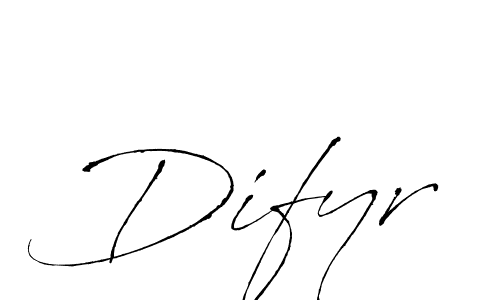 Make a beautiful signature design for name Difyr. With this signature (Antro_Vectra) style, you can create a handwritten signature for free. Difyr signature style 6 images and pictures png