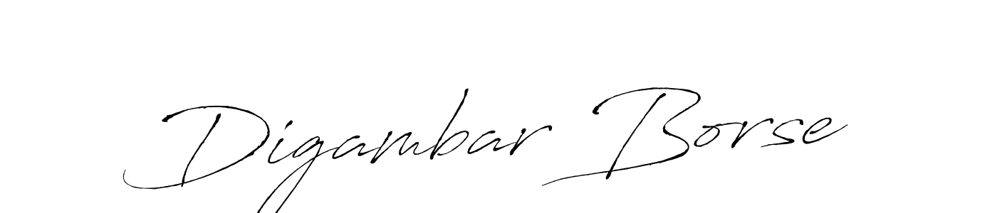 Make a beautiful signature design for name Digambar Borse. With this signature (Antro_Vectra) style, you can create a handwritten signature for free. Digambar Borse signature style 6 images and pictures png