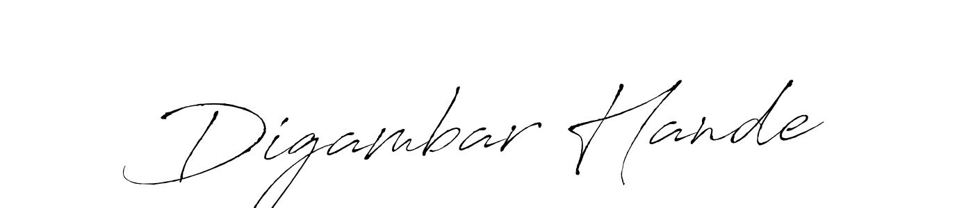 How to make Digambar Hande signature? Antro_Vectra is a professional autograph style. Create handwritten signature for Digambar Hande name. Digambar Hande signature style 6 images and pictures png