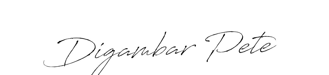 Similarly Antro_Vectra is the best handwritten signature design. Signature creator online .You can use it as an online autograph creator for name Digambar Pete. Digambar Pete signature style 6 images and pictures png