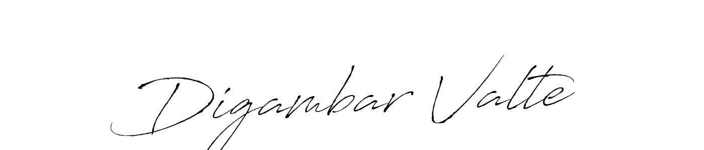 You should practise on your own different ways (Antro_Vectra) to write your name (Digambar Valte) in signature. don't let someone else do it for you. Digambar Valte signature style 6 images and pictures png