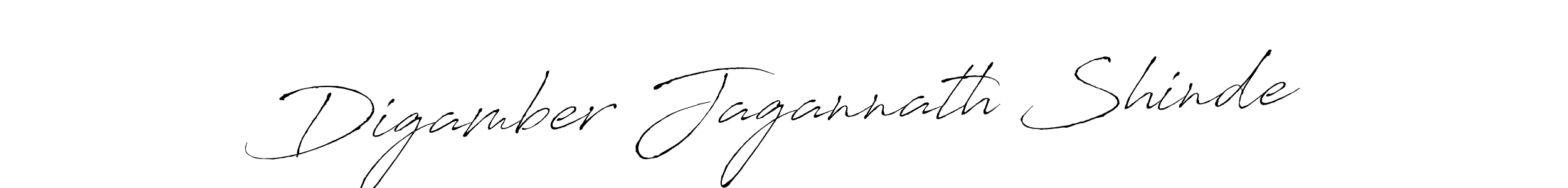 Make a beautiful signature design for name Digamber Jagannath Shinde. With this signature (Antro_Vectra) style, you can create a handwritten signature for free. Digamber Jagannath Shinde signature style 6 images and pictures png