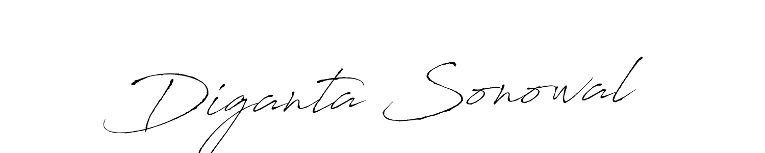 Create a beautiful signature design for name Diganta Sonowal. With this signature (Antro_Vectra) fonts, you can make a handwritten signature for free. Diganta Sonowal signature style 6 images and pictures png