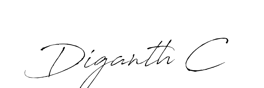 Diganth C stylish signature style. Best Handwritten Sign (Antro_Vectra) for my name. Handwritten Signature Collection Ideas for my name Diganth C. Diganth C signature style 6 images and pictures png