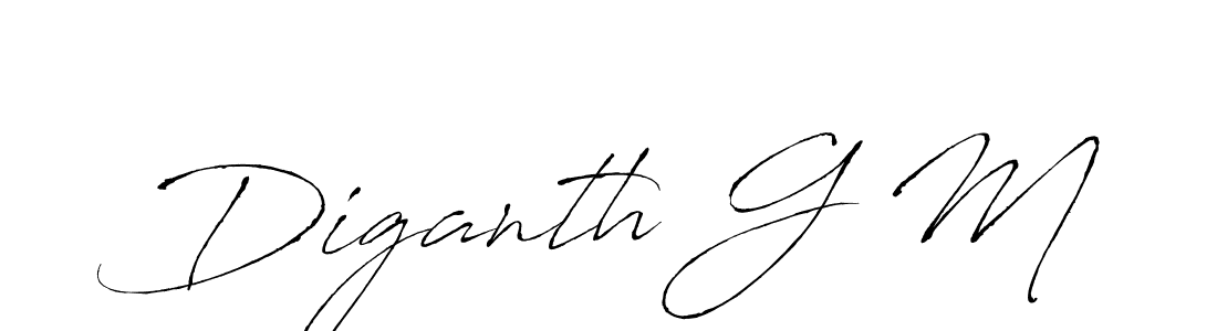 Antro_Vectra is a professional signature style that is perfect for those who want to add a touch of class to their signature. It is also a great choice for those who want to make their signature more unique. Get Diganth G M name to fancy signature for free. Diganth G M signature style 6 images and pictures png