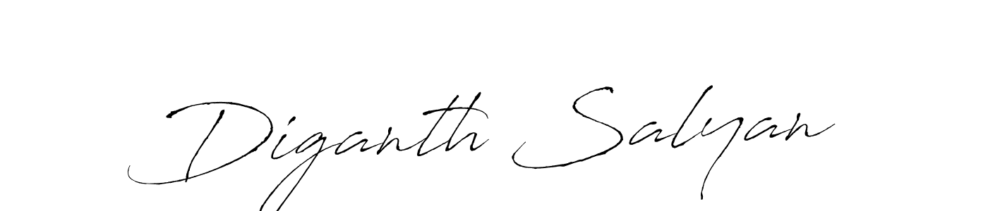 The best way (Antro_Vectra) to make a short signature is to pick only two or three words in your name. The name Diganth Salyan include a total of six letters. For converting this name. Diganth Salyan signature style 6 images and pictures png