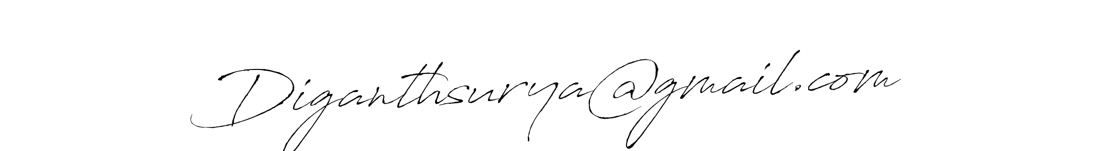 Make a beautiful signature design for name Diganthsurya@gmail.com. With this signature (Antro_Vectra) style, you can create a handwritten signature for free. Diganthsurya@gmail.com signature style 6 images and pictures png