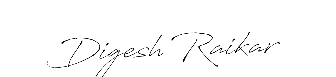 The best way (Antro_Vectra) to make a short signature is to pick only two or three words in your name. The name Digesh Raikar include a total of six letters. For converting this name. Digesh Raikar signature style 6 images and pictures png