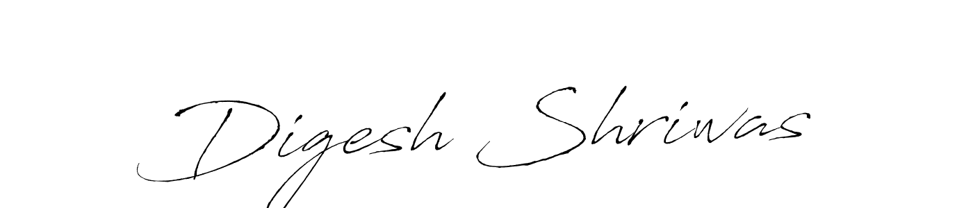 How to make Digesh Shriwas name signature. Use Antro_Vectra style for creating short signs online. This is the latest handwritten sign. Digesh Shriwas signature style 6 images and pictures png