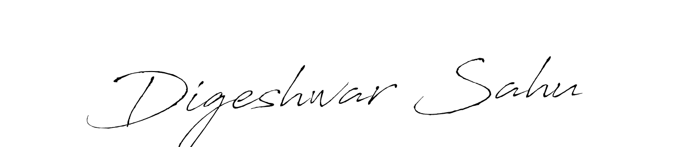 Create a beautiful signature design for name Digeshwar Sahu. With this signature (Antro_Vectra) fonts, you can make a handwritten signature for free. Digeshwar Sahu signature style 6 images and pictures png