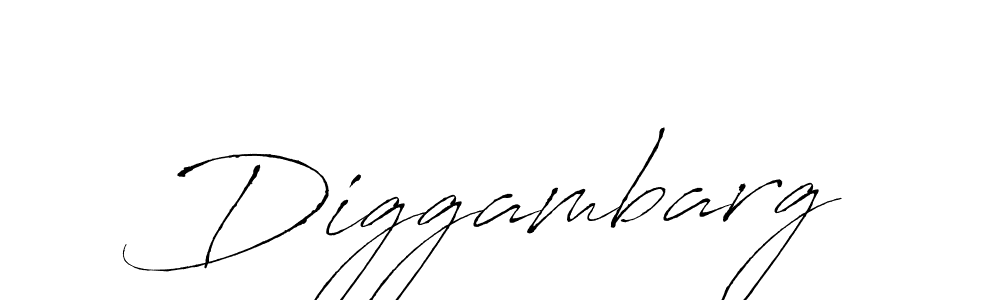 Make a beautiful signature design for name Diggambarg. With this signature (Antro_Vectra) style, you can create a handwritten signature for free. Diggambarg signature style 6 images and pictures png