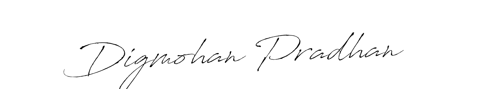 Create a beautiful signature design for name Digmohan Pradhan. With this signature (Antro_Vectra) fonts, you can make a handwritten signature for free. Digmohan Pradhan signature style 6 images and pictures png