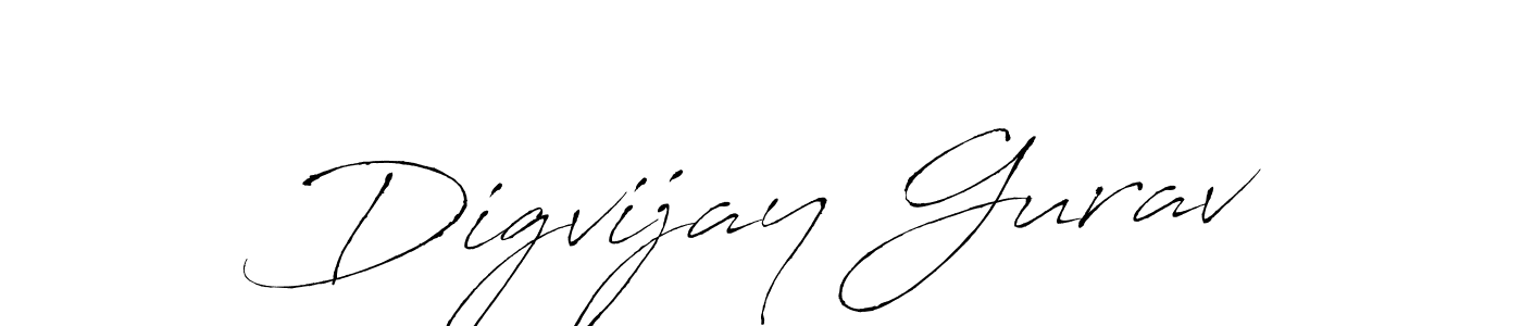 How to make Digvijay Gurav name signature. Use Antro_Vectra style for creating short signs online. This is the latest handwritten sign. Digvijay Gurav signature style 6 images and pictures png