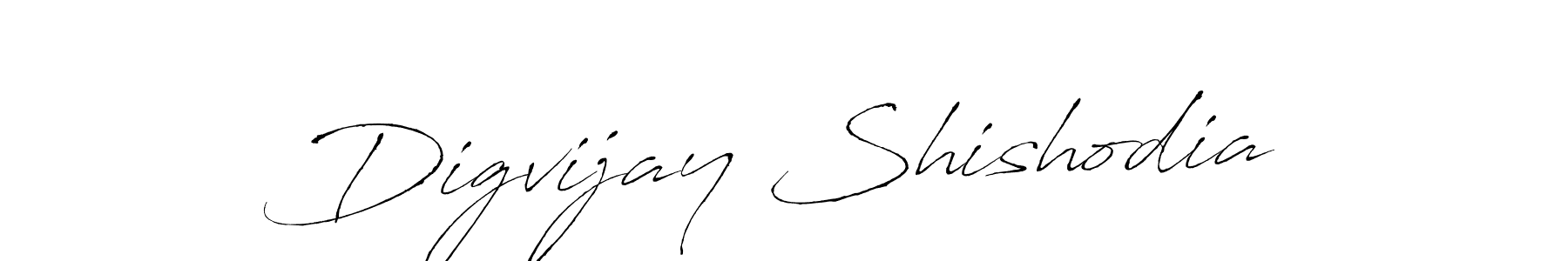 How to make Digvijay Shishodia name signature. Use Antro_Vectra style for creating short signs online. This is the latest handwritten sign. Digvijay Shishodia signature style 6 images and pictures png