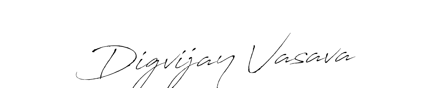 How to make Digvijay Vasava name signature. Use Antro_Vectra style for creating short signs online. This is the latest handwritten sign. Digvijay Vasava signature style 6 images and pictures png