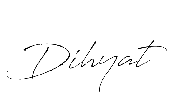 Design your own signature with our free online signature maker. With this signature software, you can create a handwritten (Antro_Vectra) signature for name Dihyat. Dihyat signature style 6 images and pictures png