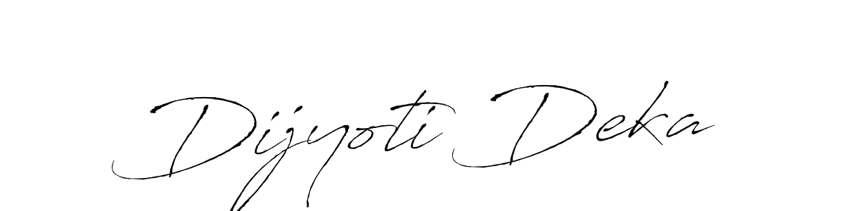 How to make Dijyoti Deka name signature. Use Antro_Vectra style for creating short signs online. This is the latest handwritten sign. Dijyoti Deka signature style 6 images and pictures png