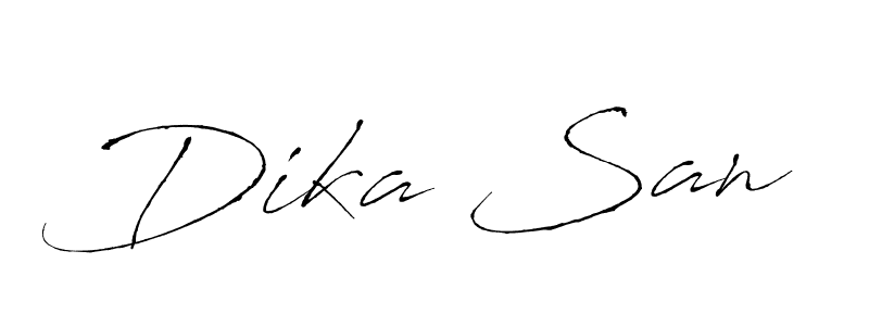 The best way (Antro_Vectra) to make a short signature is to pick only two or three words in your name. The name Dika San include a total of six letters. For converting this name. Dika San signature style 6 images and pictures png