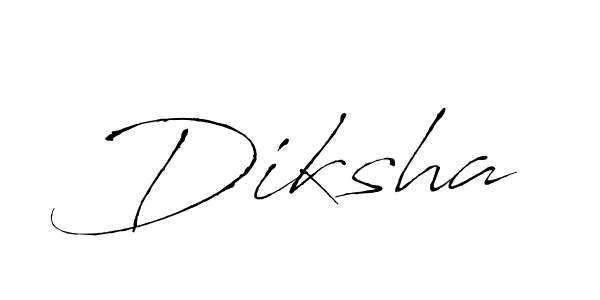 Make a beautiful signature design for name Diksha. With this signature (Antro_Vectra) style, you can create a handwritten signature for free. Diksha signature style 6 images and pictures png