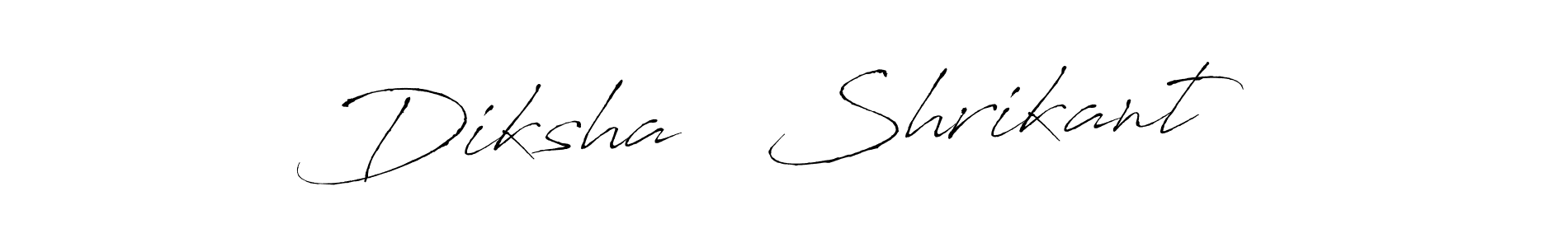 Diksha ❤ Shrikant stylish signature style. Best Handwritten Sign (Antro_Vectra) for my name. Handwritten Signature Collection Ideas for my name Diksha ❤ Shrikant. Diksha ❤ Shrikant signature style 6 images and pictures png