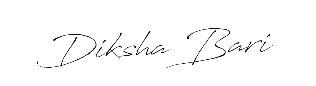 Design your own signature with our free online signature maker. With this signature software, you can create a handwritten (Antro_Vectra) signature for name Diksha Bari. Diksha Bari signature style 6 images and pictures png
