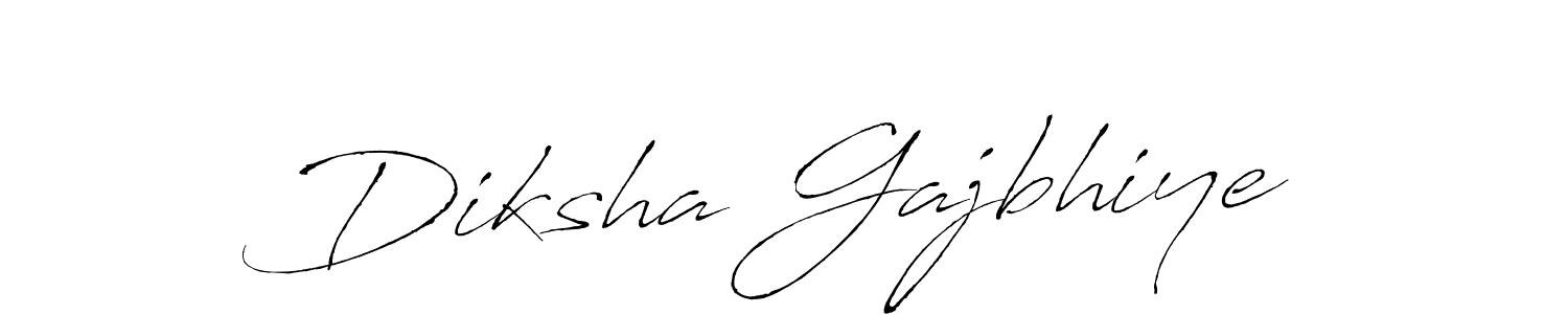How to make Diksha Gajbhiye name signature. Use Antro_Vectra style for creating short signs online. This is the latest handwritten sign. Diksha Gajbhiye signature style 6 images and pictures png
