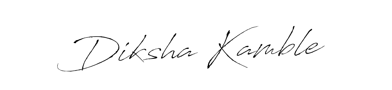 Create a beautiful signature design for name Diksha Kamble. With this signature (Antro_Vectra) fonts, you can make a handwritten signature for free. Diksha Kamble signature style 6 images and pictures png
