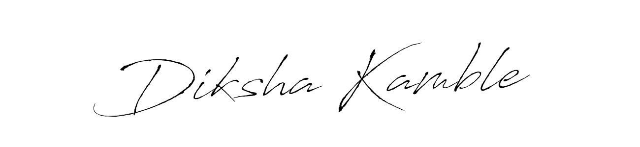 How to make Diksha Kamble signature? Antro_Vectra is a professional autograph style. Create handwritten signature for Diksha Kamble name. Diksha Kamble signature style 6 images and pictures png