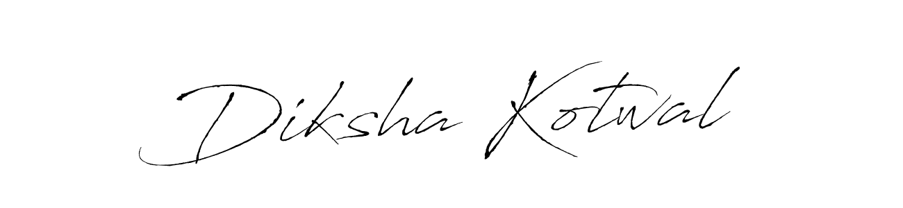 Make a beautiful signature design for name Diksha Kotwal. With this signature (Antro_Vectra) style, you can create a handwritten signature for free. Diksha Kotwal signature style 6 images and pictures png