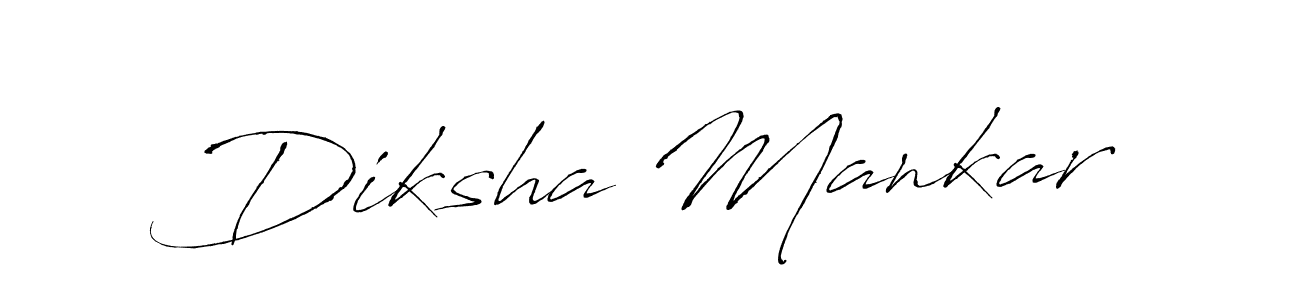 Design your own signature with our free online signature maker. With this signature software, you can create a handwritten (Antro_Vectra) signature for name Diksha Mankar. Diksha Mankar signature style 6 images and pictures png