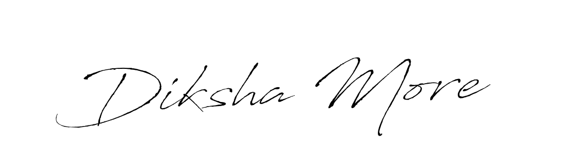 Diksha More stylish signature style. Best Handwritten Sign (Antro_Vectra) for my name. Handwritten Signature Collection Ideas for my name Diksha More. Diksha More signature style 6 images and pictures png