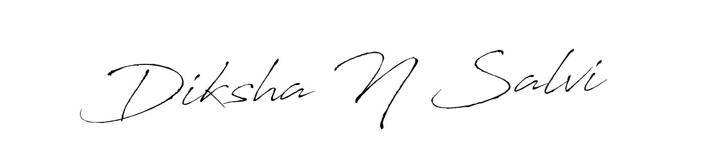 How to make Diksha N Salvi name signature. Use Antro_Vectra style for creating short signs online. This is the latest handwritten sign. Diksha N Salvi signature style 6 images and pictures png