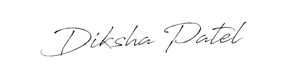 How to make Diksha Patel signature? Antro_Vectra is a professional autograph style. Create handwritten signature for Diksha Patel name. Diksha Patel signature style 6 images and pictures png