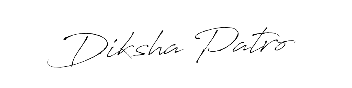 You should practise on your own different ways (Antro_Vectra) to write your name (Diksha Patro) in signature. don't let someone else do it for you. Diksha Patro signature style 6 images and pictures png