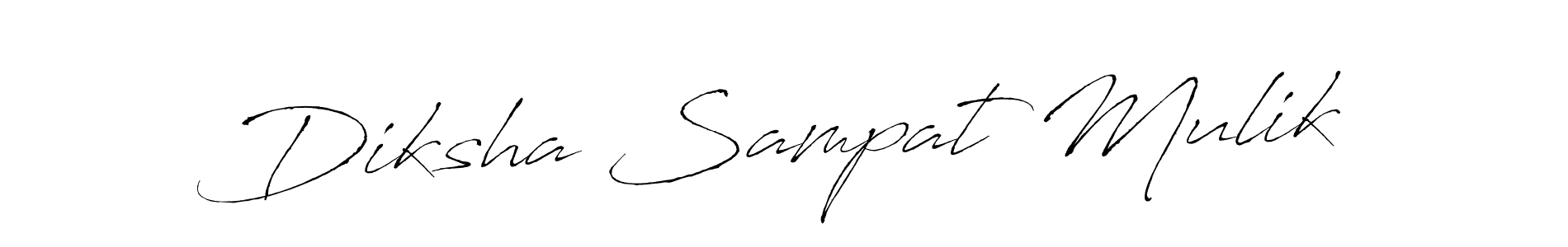 How to make Diksha Sampat Mulik name signature. Use Antro_Vectra style for creating short signs online. This is the latest handwritten sign. Diksha Sampat Mulik signature style 6 images and pictures png