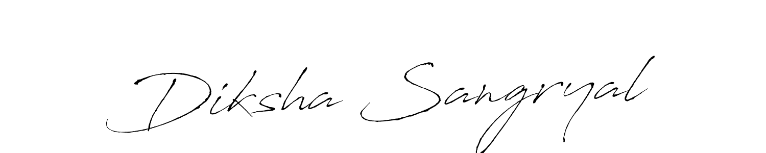 You should practise on your own different ways (Antro_Vectra) to write your name (Diksha Sangryal) in signature. don't let someone else do it for you. Diksha Sangryal signature style 6 images and pictures png
