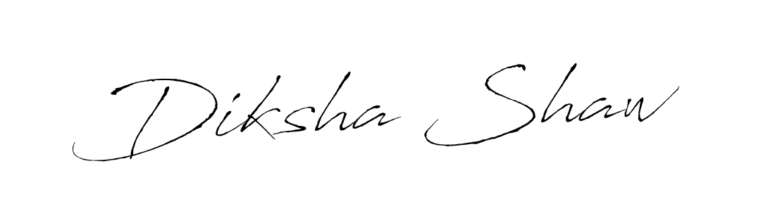 Design your own signature with our free online signature maker. With this signature software, you can create a handwritten (Antro_Vectra) signature for name Diksha Shaw. Diksha Shaw signature style 6 images and pictures png