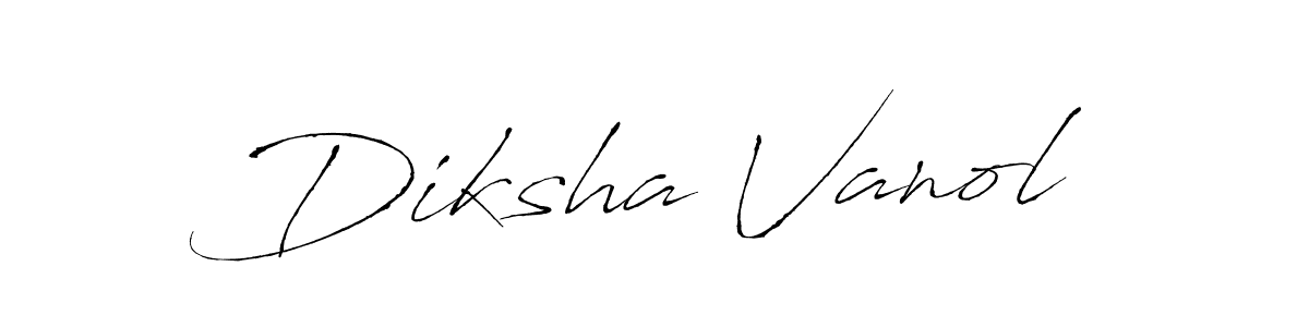 How to make Diksha Vanol signature? Antro_Vectra is a professional autograph style. Create handwritten signature for Diksha Vanol name. Diksha Vanol signature style 6 images and pictures png