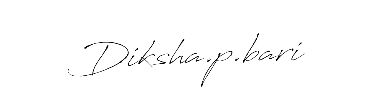 How to make Diksha.p.bari name signature. Use Antro_Vectra style for creating short signs online. This is the latest handwritten sign. Diksha.p.bari signature style 6 images and pictures png