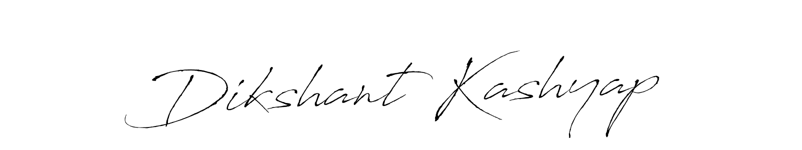Create a beautiful signature design for name Dikshant Kashyap. With this signature (Antro_Vectra) fonts, you can make a handwritten signature for free. Dikshant Kashyap signature style 6 images and pictures png