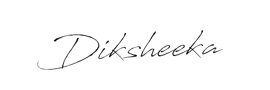 The best way (Antro_Vectra) to make a short signature is to pick only two or three words in your name. The name Diksheeka include a total of six letters. For converting this name. Diksheeka signature style 6 images and pictures png