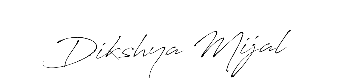 Design your own signature with our free online signature maker. With this signature software, you can create a handwritten (Antro_Vectra) signature for name Dikshya Mijal. Dikshya Mijal signature style 6 images and pictures png