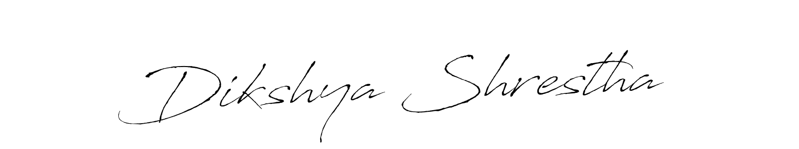 Design your own signature with our free online signature maker. With this signature software, you can create a handwritten (Antro_Vectra) signature for name Dikshya Shrestha. Dikshya Shrestha signature style 6 images and pictures png