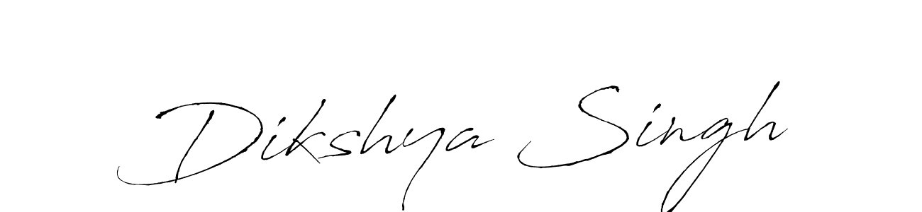 How to make Dikshya Singh signature? Antro_Vectra is a professional autograph style. Create handwritten signature for Dikshya Singh name. Dikshya Singh signature style 6 images and pictures png