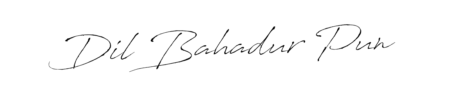 Design your own signature with our free online signature maker. With this signature software, you can create a handwritten (Antro_Vectra) signature for name Dil Bahadur Pun. Dil Bahadur Pun signature style 6 images and pictures png