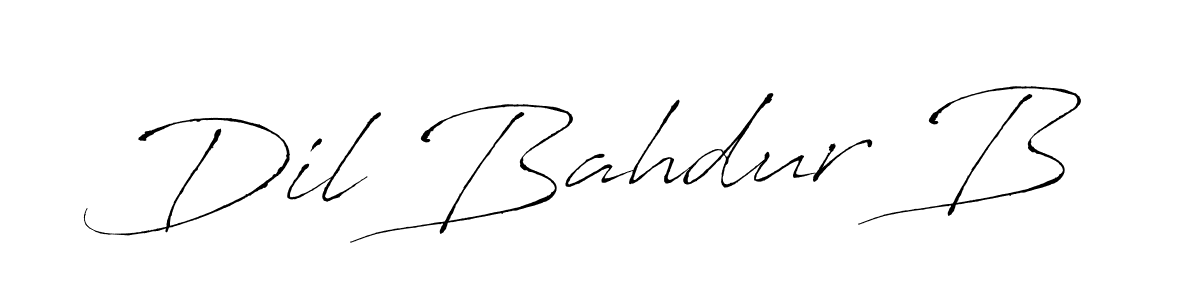 Antro_Vectra is a professional signature style that is perfect for those who want to add a touch of class to their signature. It is also a great choice for those who want to make their signature more unique. Get Dil Bahdur B name to fancy signature for free. Dil Bahdur B signature style 6 images and pictures png