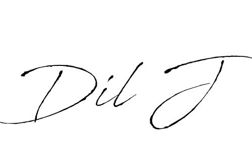 Make a beautiful signature design for name Dil J. With this signature (Antro_Vectra) style, you can create a handwritten signature for free. Dil J signature style 6 images and pictures png