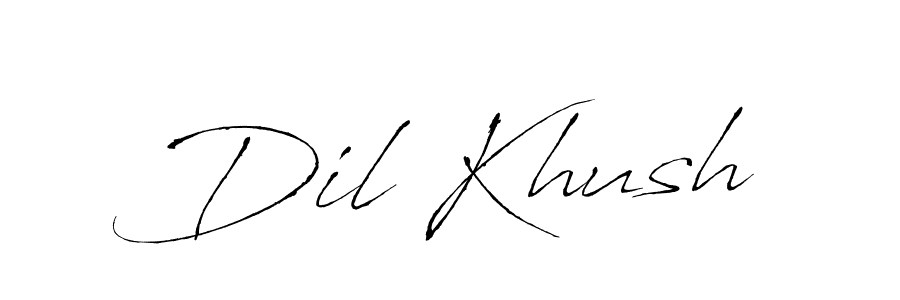 The best way (Antro_Vectra) to make a short signature is to pick only two or three words in your name. The name Dil Khush include a total of six letters. For converting this name. Dil Khush signature style 6 images and pictures png