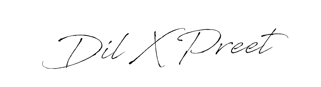 Design your own signature with our free online signature maker. With this signature software, you can create a handwritten (Antro_Vectra) signature for name Dil X Preet. Dil X Preet signature style 6 images and pictures png